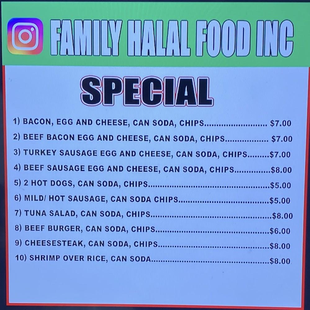Family Halal Food INC Cheeseburger Can Soda Chips Free